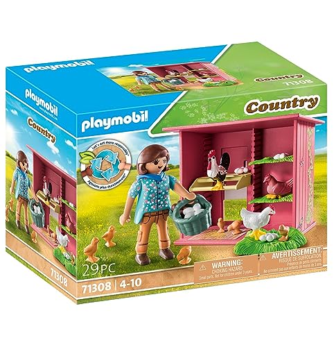 Playmobil Hen House – Eco-Friendly Farm Playset with Nesting Options