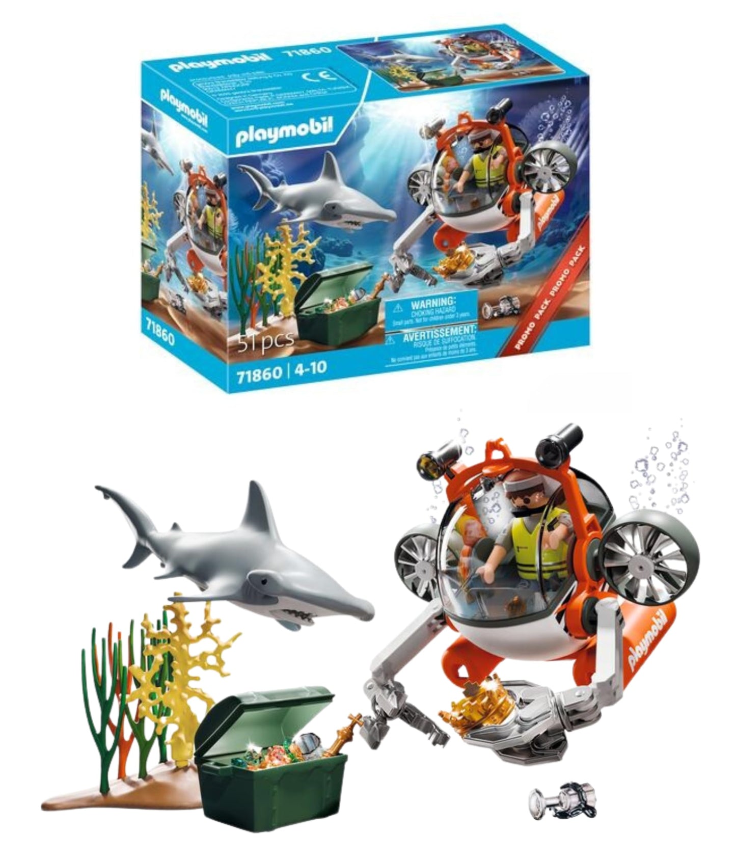 Playmobil Treasure Hunt with Submarine – Ocean Adventure for Kids 4-10