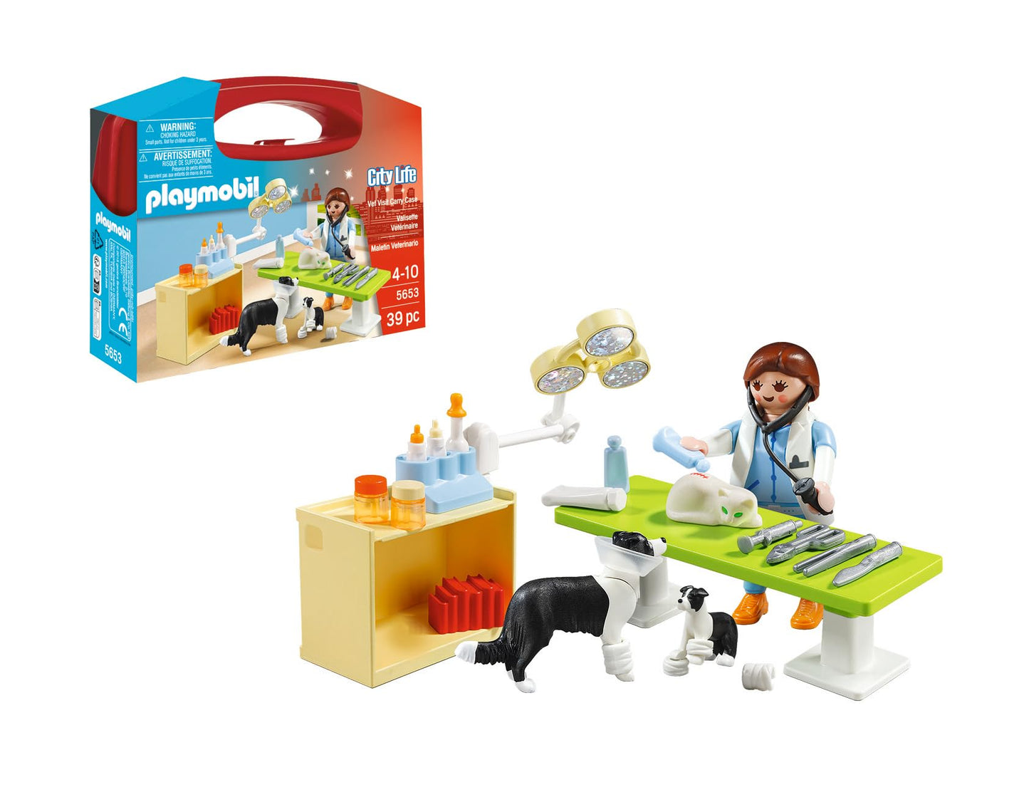 Playmobil Vet Visit Carry Case Playset | Portable Pet Care Kit for Kids 4+