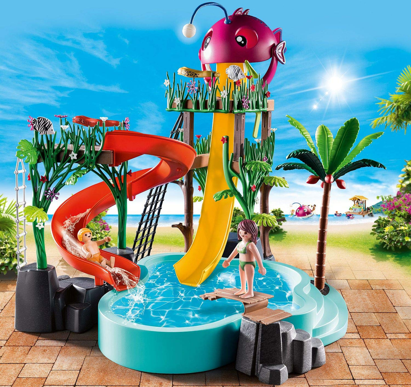 Playmobil Water Park with Slides – Interactive Pool Playset for Kids 4–10