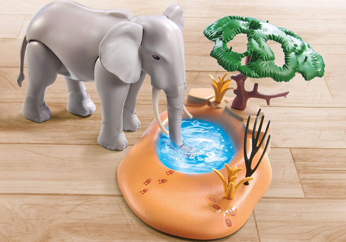 Playmobil Elephant at the Waterhole | Wiltopia Eco Playset for Kids 4–10