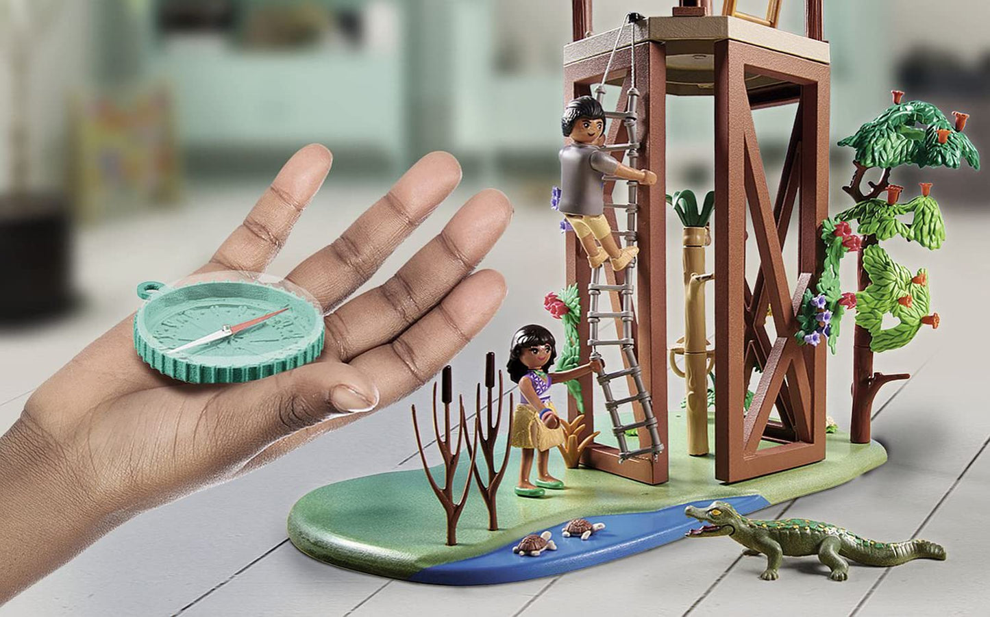 Playmobil Wiltopia Research Tower with Compass – 360° Jungle View & AR Content