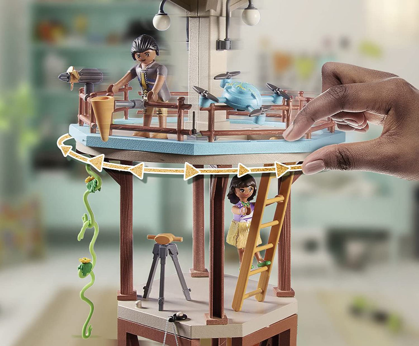 Playmobil Wiltopia Research Tower with Compass – 360° Jungle View & AR Content