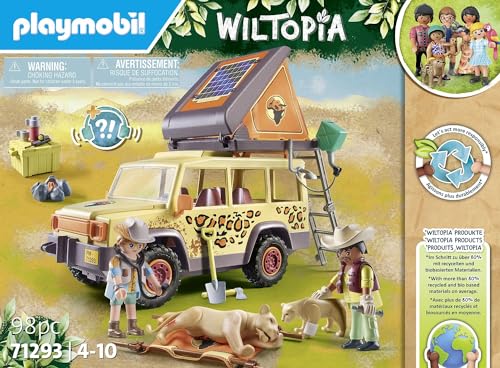 Playmobil Wiltopia Cross-Country Vehicle with Lions – Eco Wildlife Adventure
