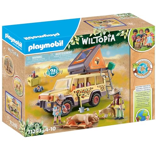Playmobil Wiltopia Cross-Country Vehicle with Lions – Eco Wildlife Adventure