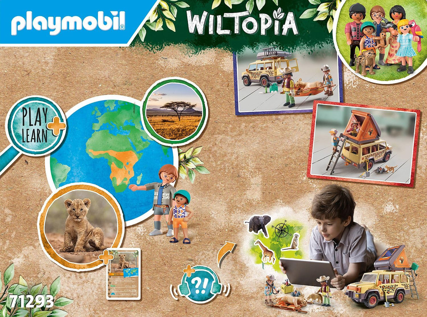 Playmobil Wiltopia Cross-Country Vehicle with Lions – Eco Wildlife Adventure