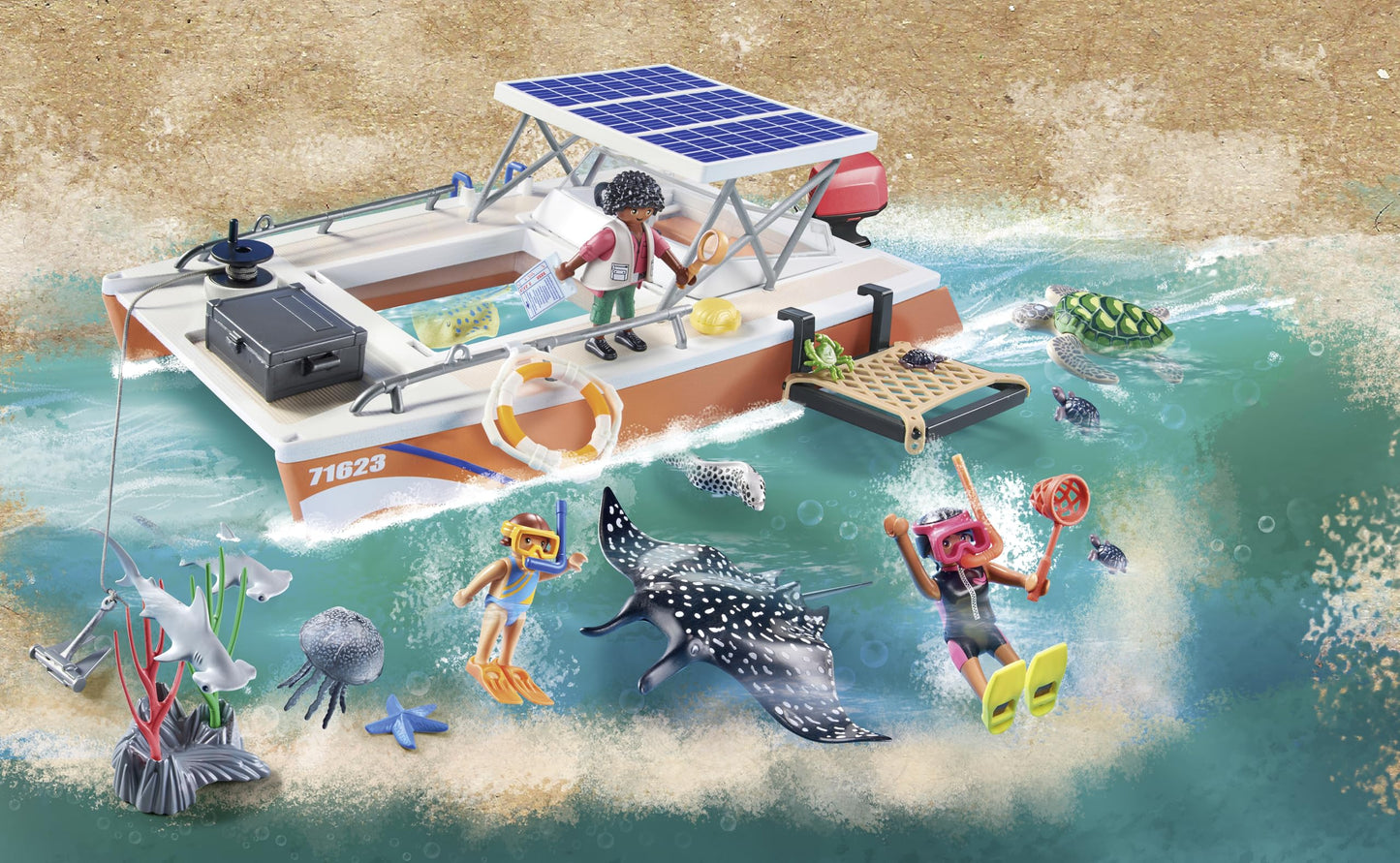 Playmobil Wiltopia Coral Reef Examination – Eco-Friendly Ocean Exploration Set