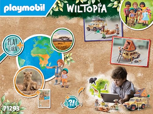 Playmobil Wiltopia Cross-Country Vehicle with Lions – Eco Wildlife Adventure