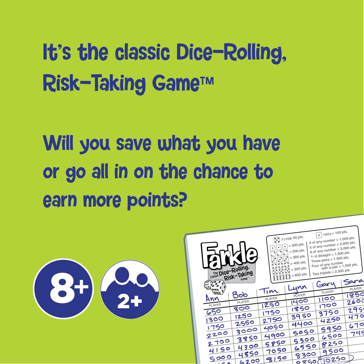 PlayMonster Farkle Classic Dice Game – Family Night Fun, Travel-Ready, Ages 8+
