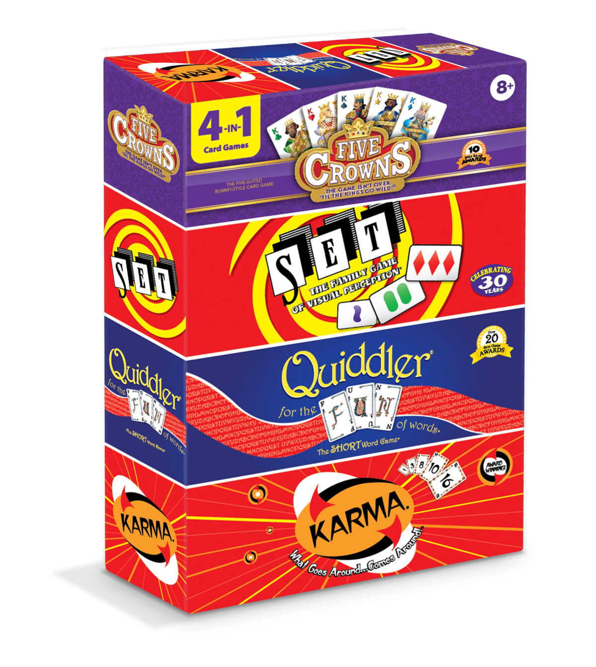 PlayMonster Five Crowns 4 Pack Bundle – Card Games for Kids