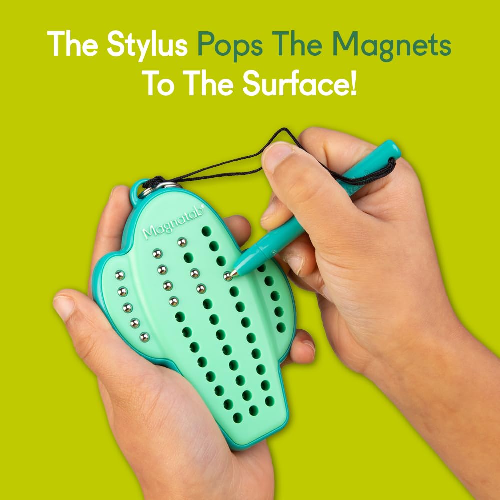 PlayMonster Magnatab Minis - Travel-Sized Sensory Magnetic Drawing Toy (Ages 3+) - Cactus