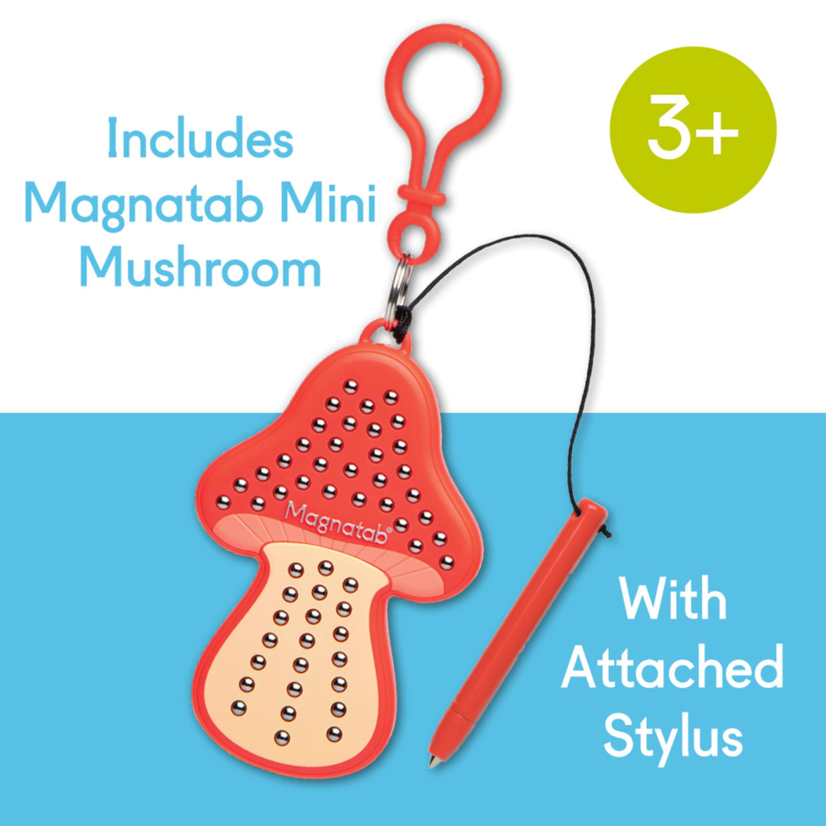 Magnatab Minis by PlayMonster – Sensory Magnetic Drawing Toy (Ages 3+) Mushroom Clip