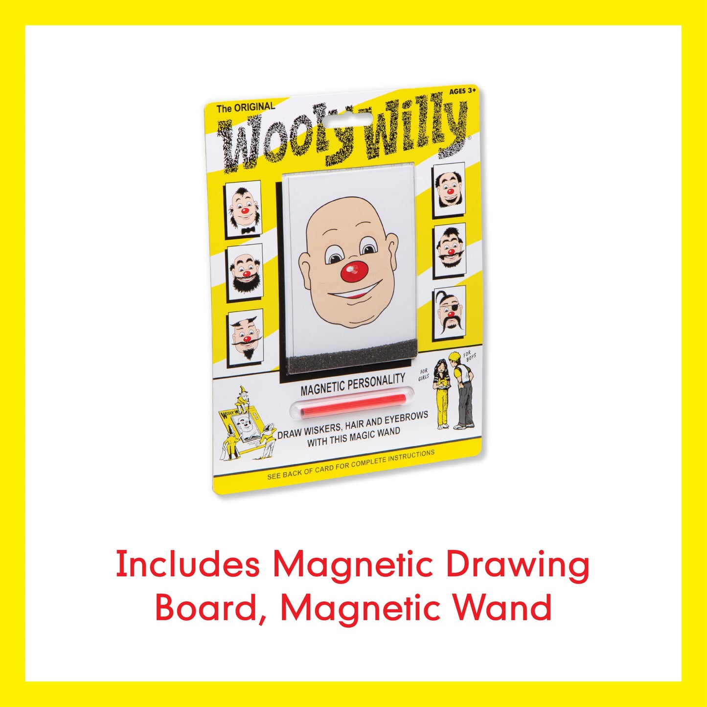 PlayMonster Original Wooly Willy – Magnetic Drawing Kit for Kids, No Mess, Portable Fun