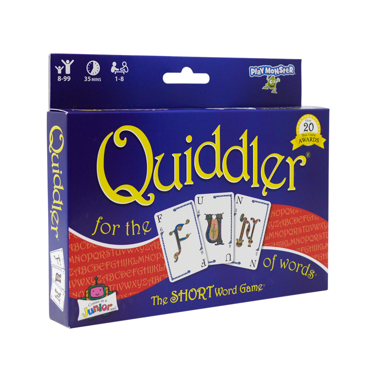 PlayMonster Quiddler Card Game – Word Building Family Game for Kids & Adults