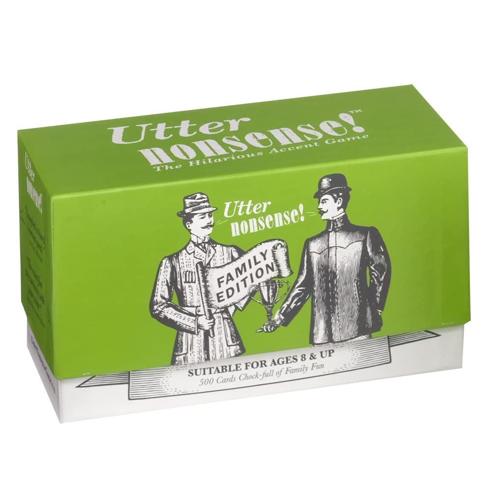 PlayMonster Utter Nonsense Family Edition - The Game of Funny Voices & Accents (Blue)
