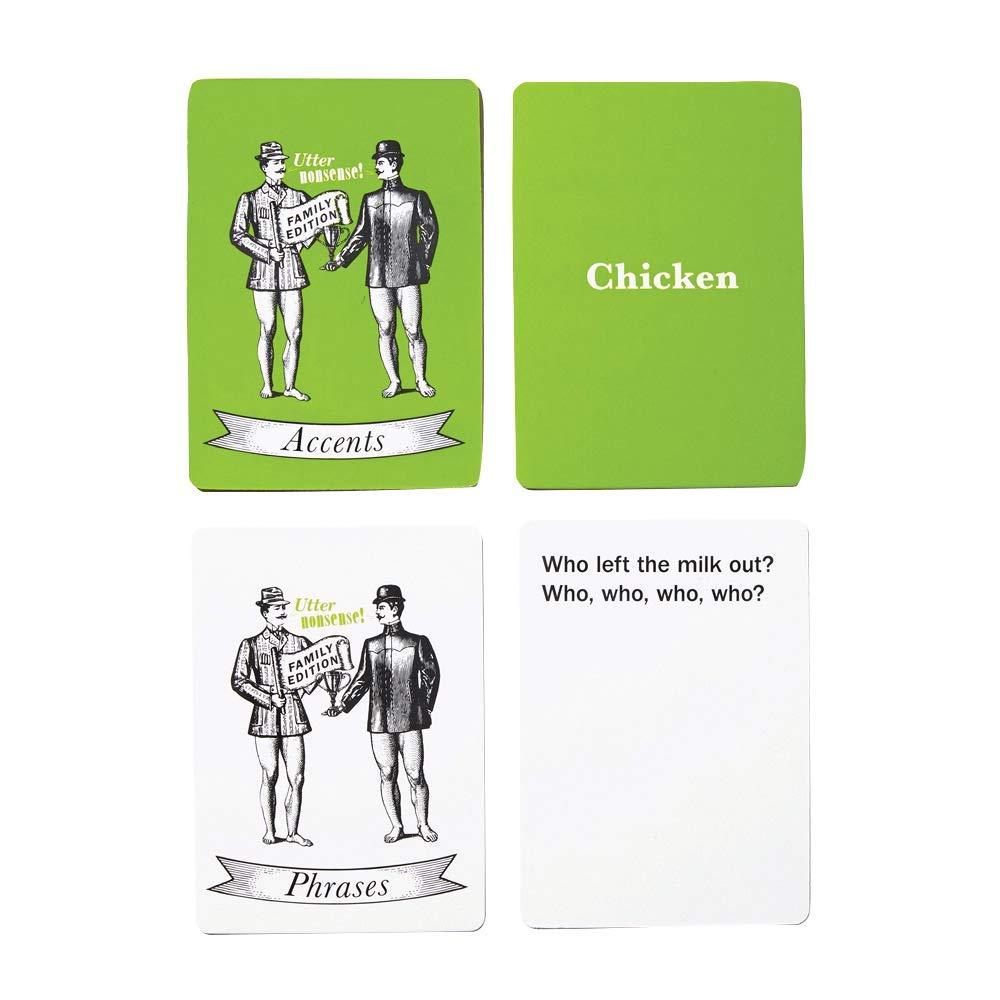 PlayMonster Utter Nonsense Family Edition - The Game of Funny Voices & Accents (Blue)