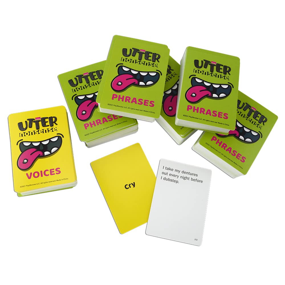 PlayMonster Utter Nonsense Naughty Edition — The Crazy Board Game of Voices and Accents (Ages 17+)