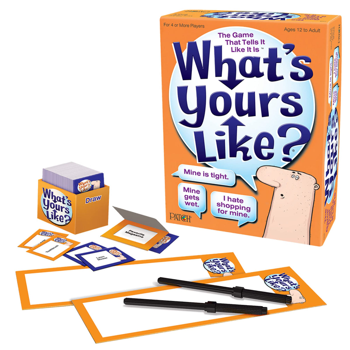 PlayMonster What's Yours Like? — Hilarious Party Card Game for 4+ Players (Ages 12+)
