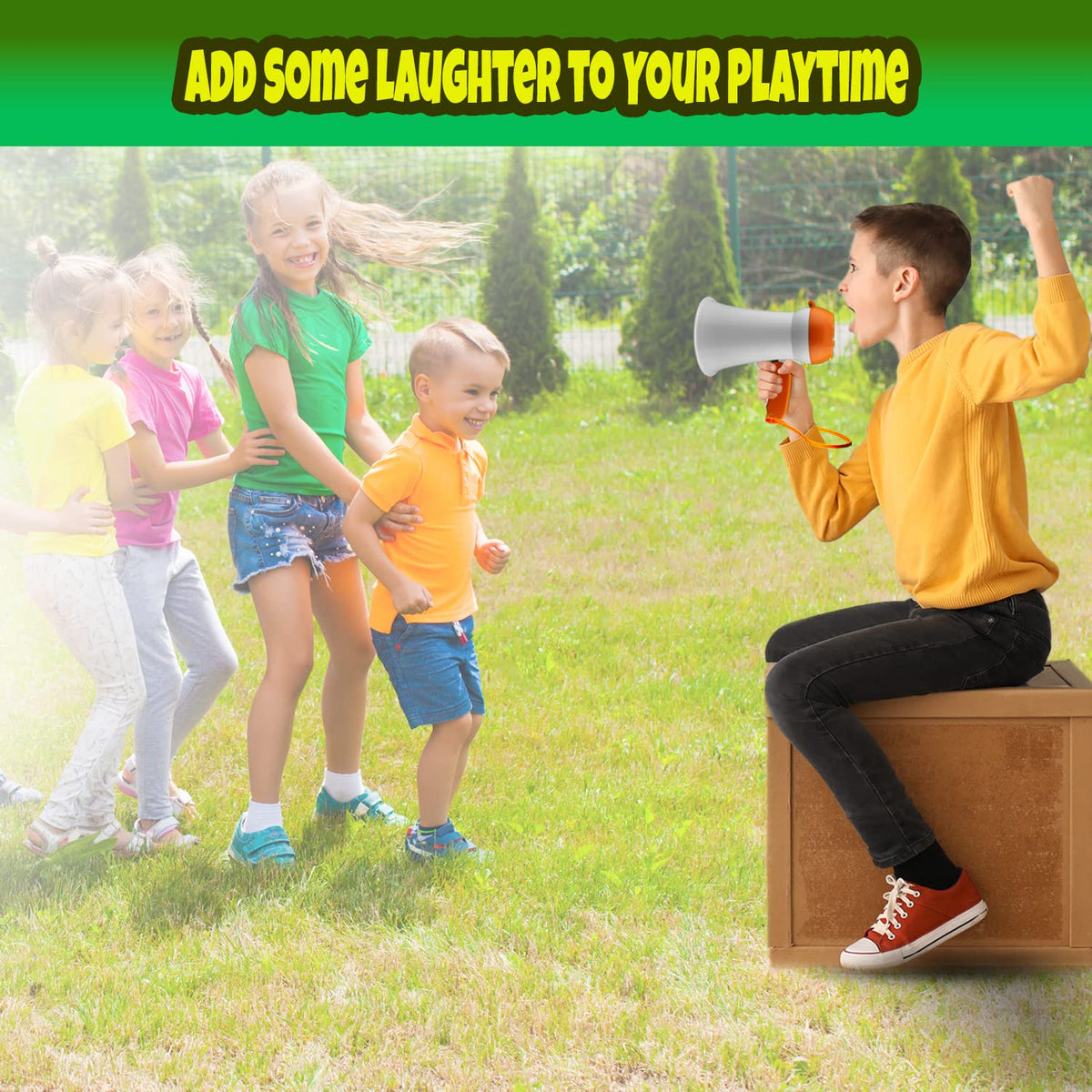 PlayRoute Megaphone for Kids - Voice Changer Toy with Record & Siren