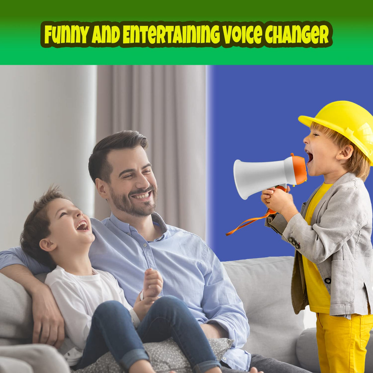 PlayRoute Megaphone for Kids - Voice Changer Toy with Record & Siren