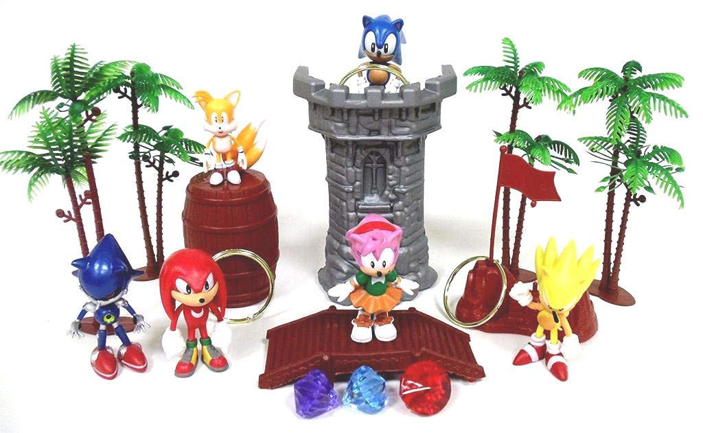 Playset Sonic 18-Piece Play Set with Random Figures & Accessories