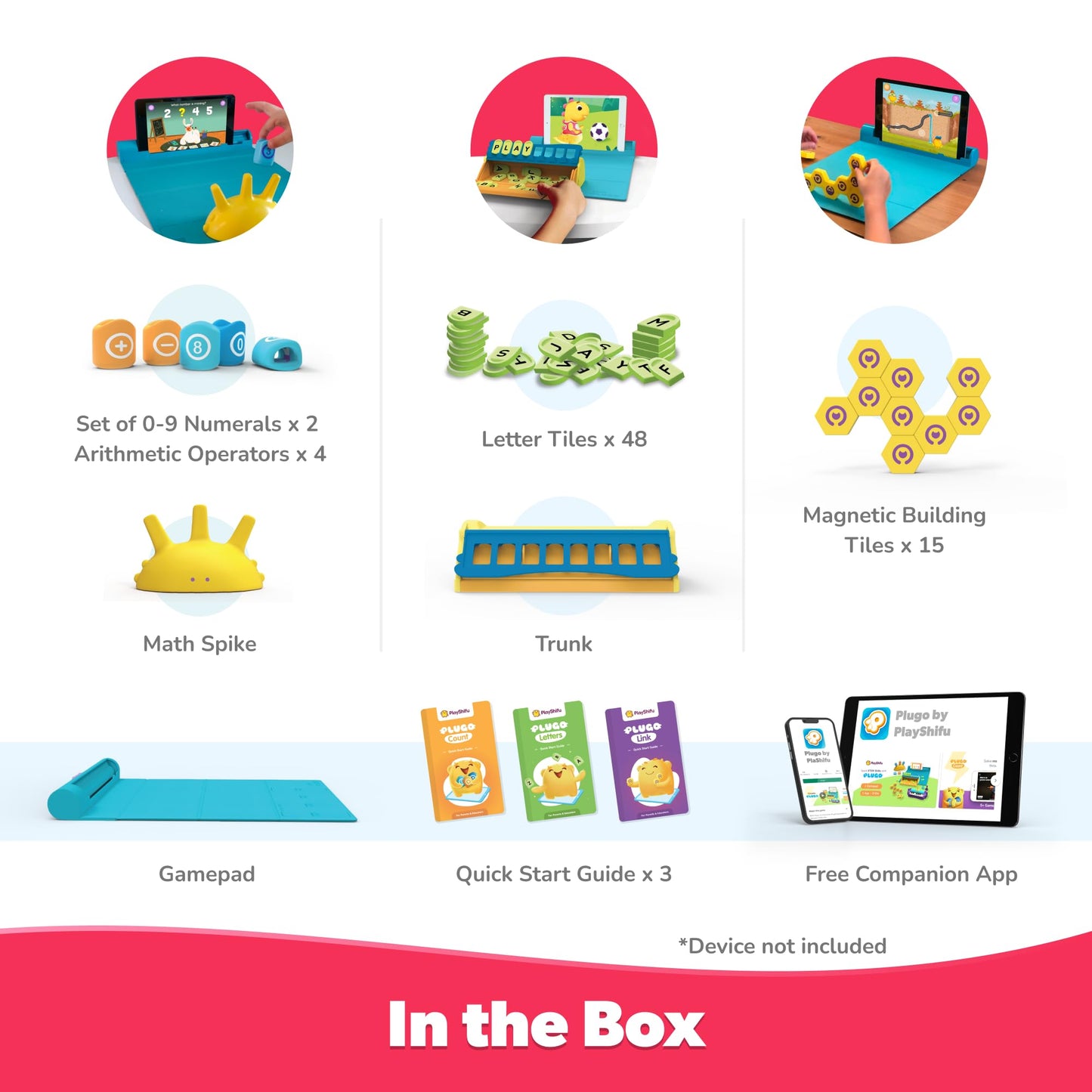 PlayShifu Junior Genius Pack | 3-in-1 STEM Learning Kit for Kids 4–10 | Word Wiz, Mission Math & Connecto