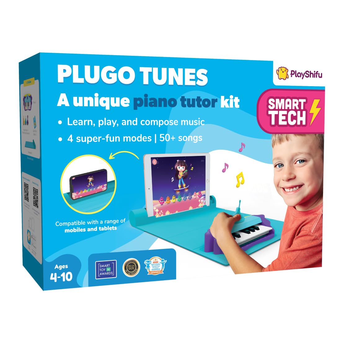 Plugo Tunes by PlayShifu (Kit+App) – Interactive Piano Starter for Kids 4–10