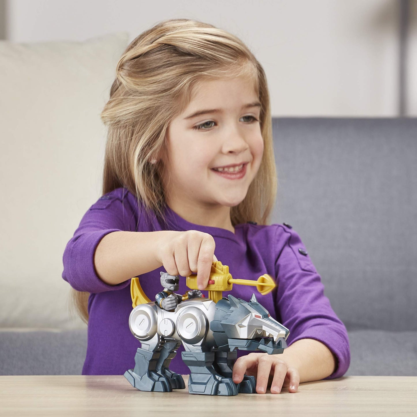 PlaySkool Heroes Power Rangers Silver Ranger & Wolf Zord 2-Pack – Dino Thunder Collectible Toys