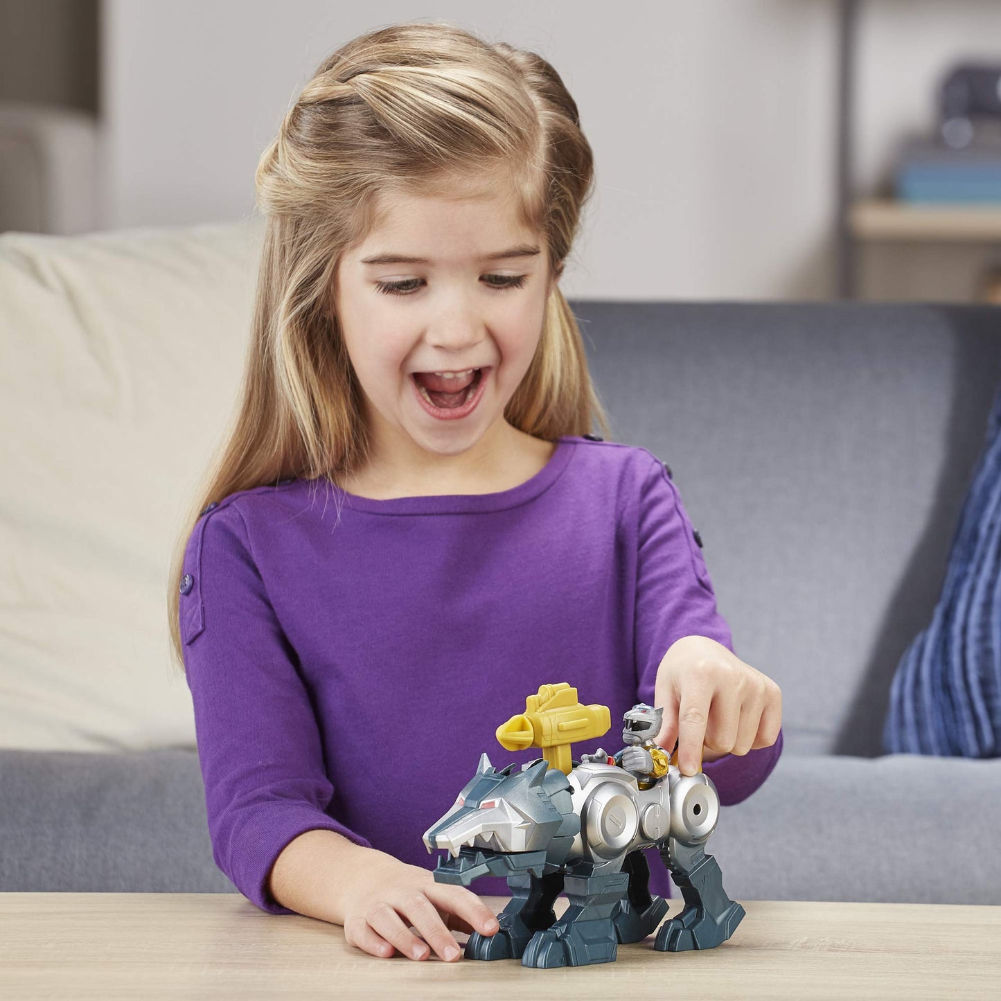 PlaySkool Heroes Power Rangers Silver Ranger & Wolf Zord 2-Pack – Dino Thunder Collectible Toys