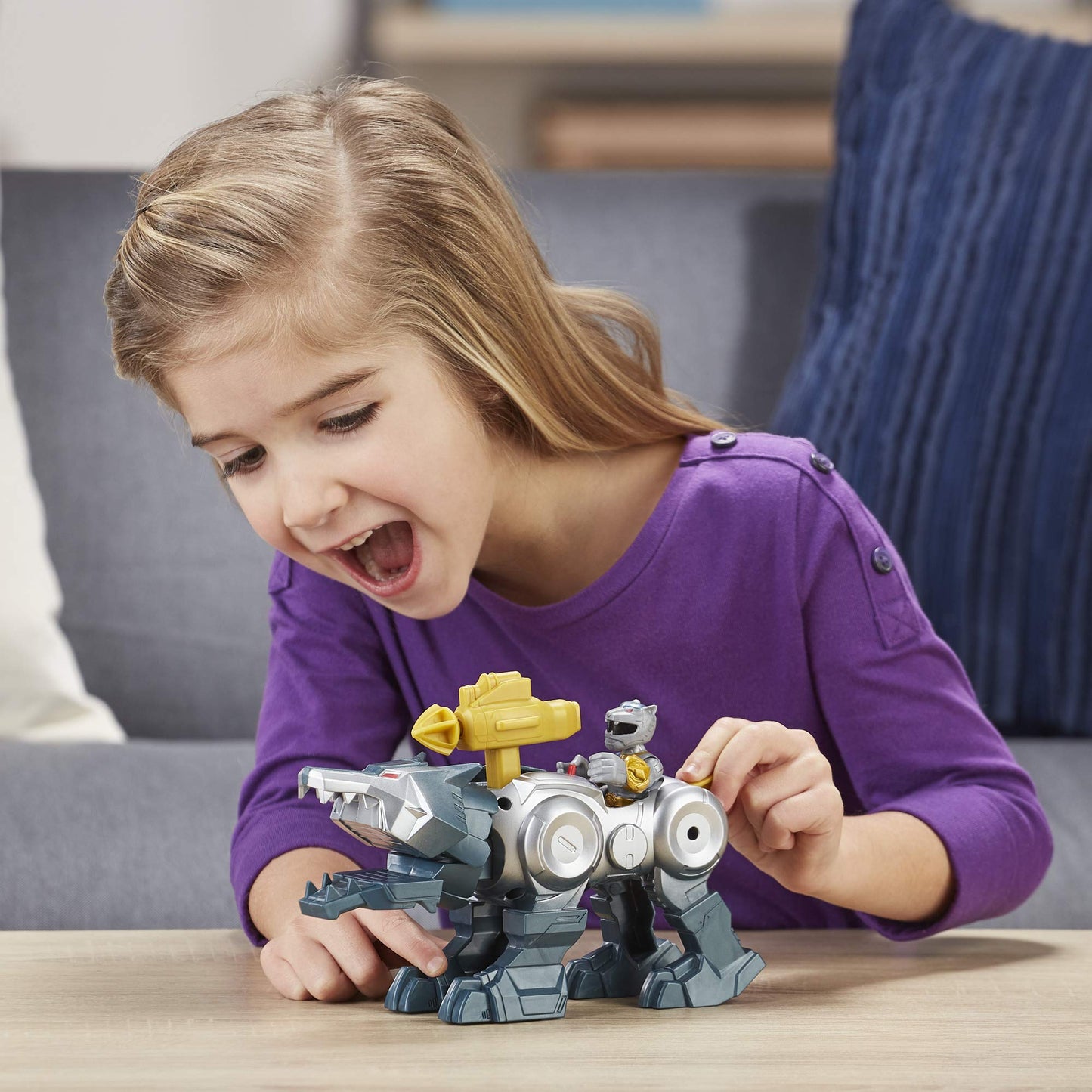 PlaySkool Heroes Power Rangers Silver Ranger & Wolf Zord 2-Pack – Dino Thunder Collectible Toys