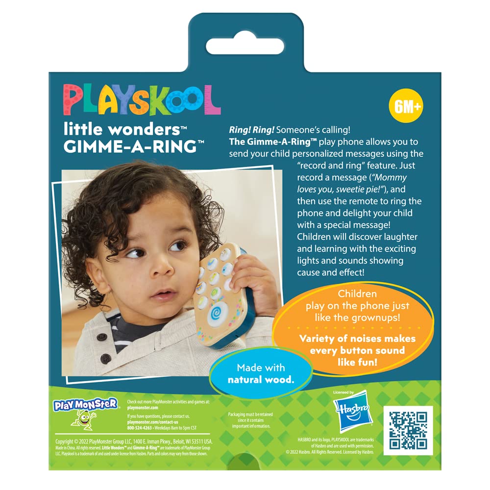Playskool Little Wonders Gimme-A-Ring Toy Phone – Record & Ring Messages for Baby (6m+)