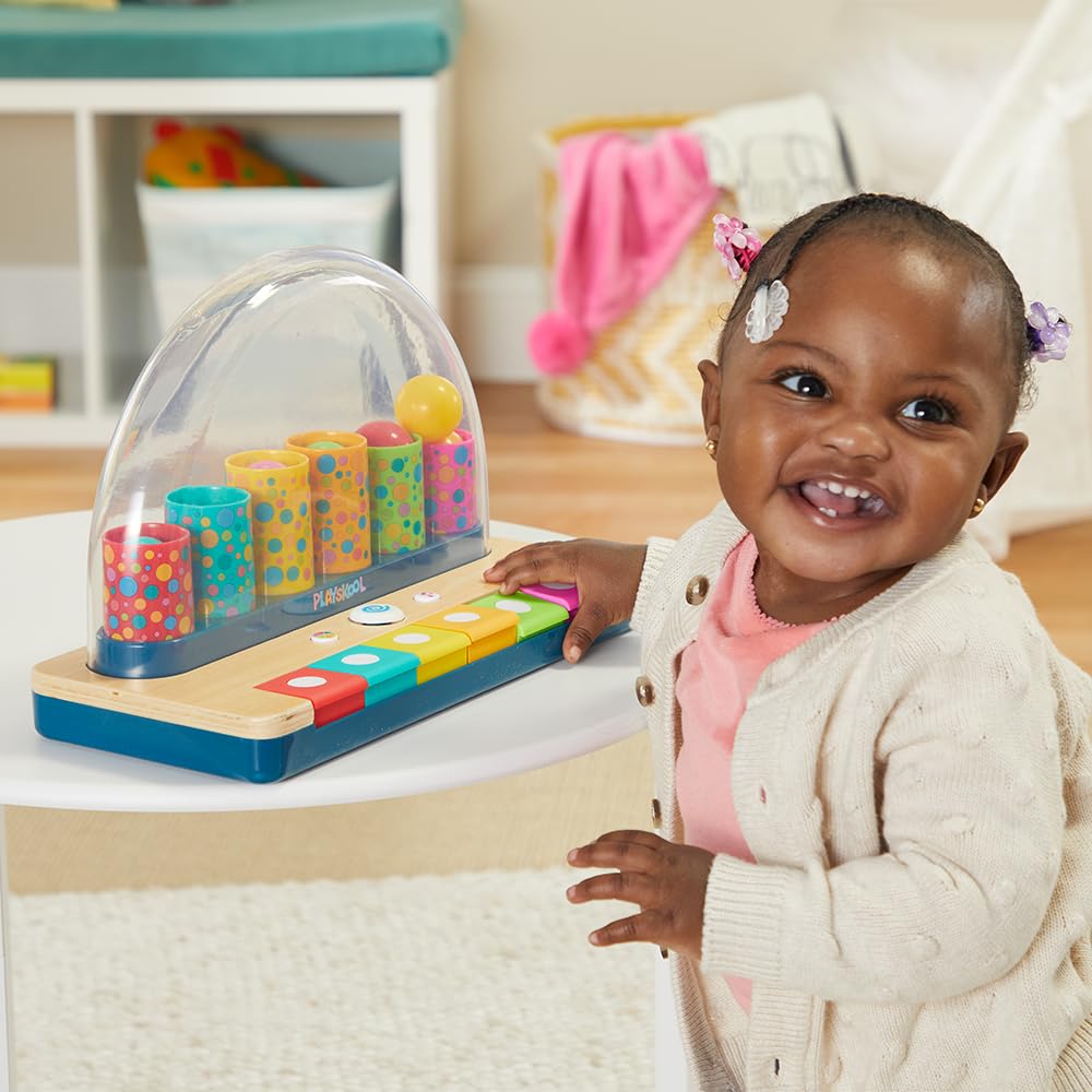 Playskool Little Wonders Pop-A-Tune – Colorful Tubes & Keys Toy for 12 Months+