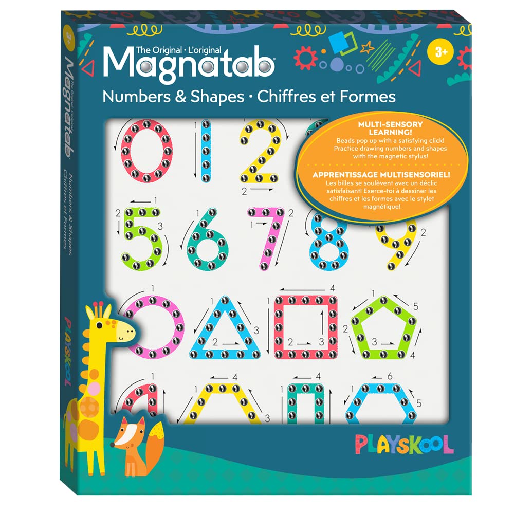 Playskool Magnatab — Numbers & Shapes Magnetic Drawing Board for Toddlers (Ages 3+)