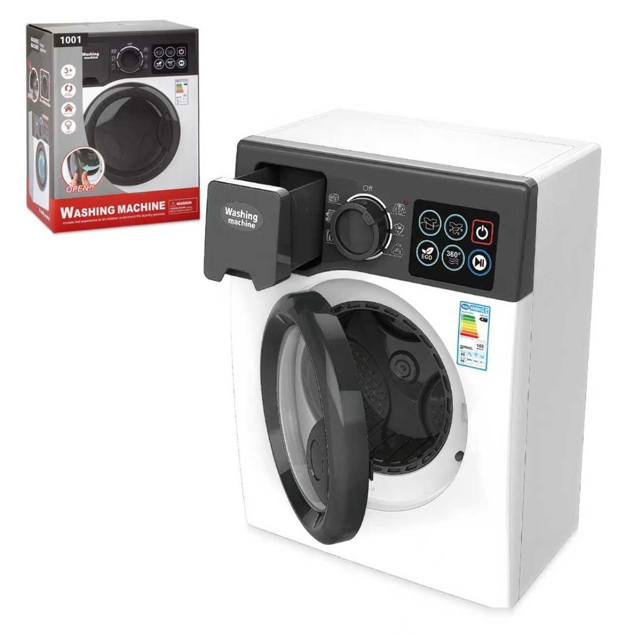 Playssnior Bojia Toy Washing Machine – Realistic Pretend Play Kitchen Appliance for Toddlers