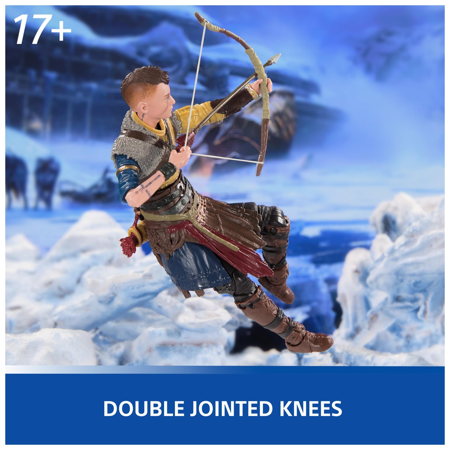PlayStation God of War Ragnarok Atreus 6-Inch Figure – The Shapes Collection, 4 Accessories, Open Display Box