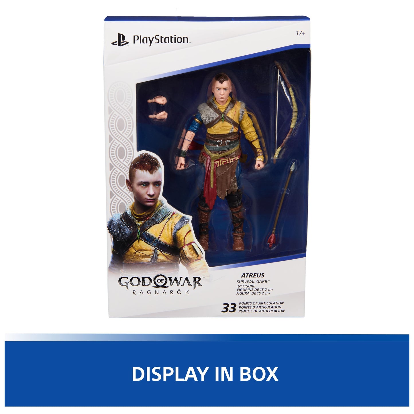 PlayStation God of War Ragnarok Atreus 6-Inch Figure – The Shapes Collection, 4 Accessories, Open Display Box