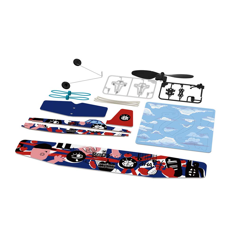 PLAYSTEM Rubber Band Aeroplane Low Wing STEM Kit | Indoor & Outdoor Learning by PLAYSTEAM