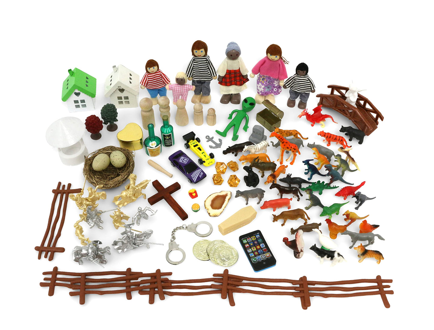 PlayTherapySupply Sandtray Starter Kit – 100+ Miniatures for Therapy