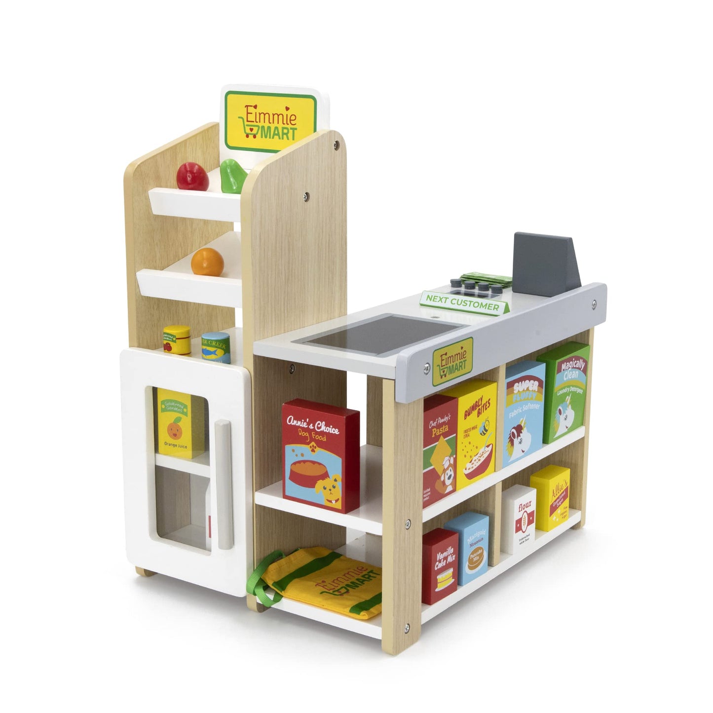 Playtime by Eimmie 18-Inch Doll Grocery Store Set | Wooden Playset with 25+ Accessories