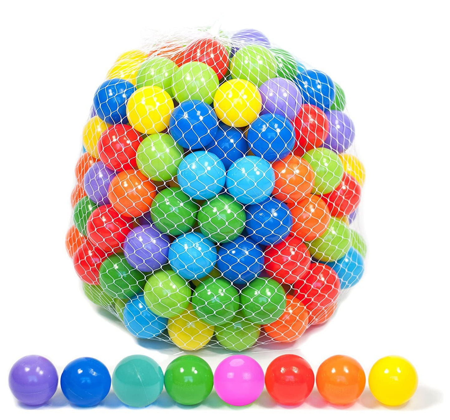 Playz 200-Count Soft Plastic Mini Ball Pit Balls – 8 Colors, Crush-Proof, Non-Toxic & BPA Free