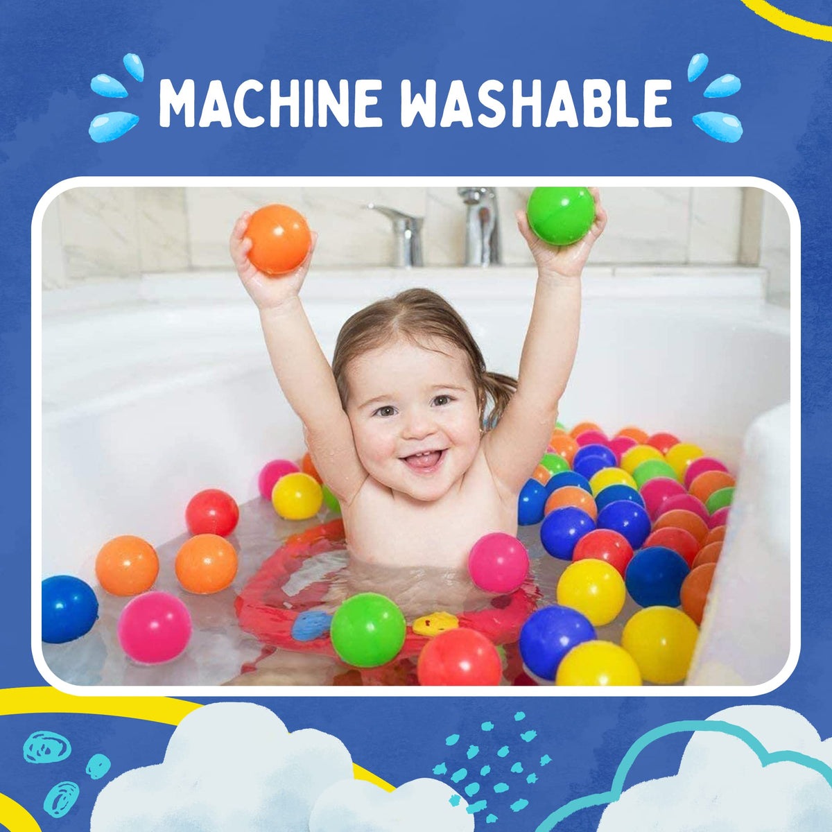 Playz 200-Count Soft Plastic Mini Ball Pit Balls – 8 Colors, Crush-Proof, Non-Toxic & BPA Free