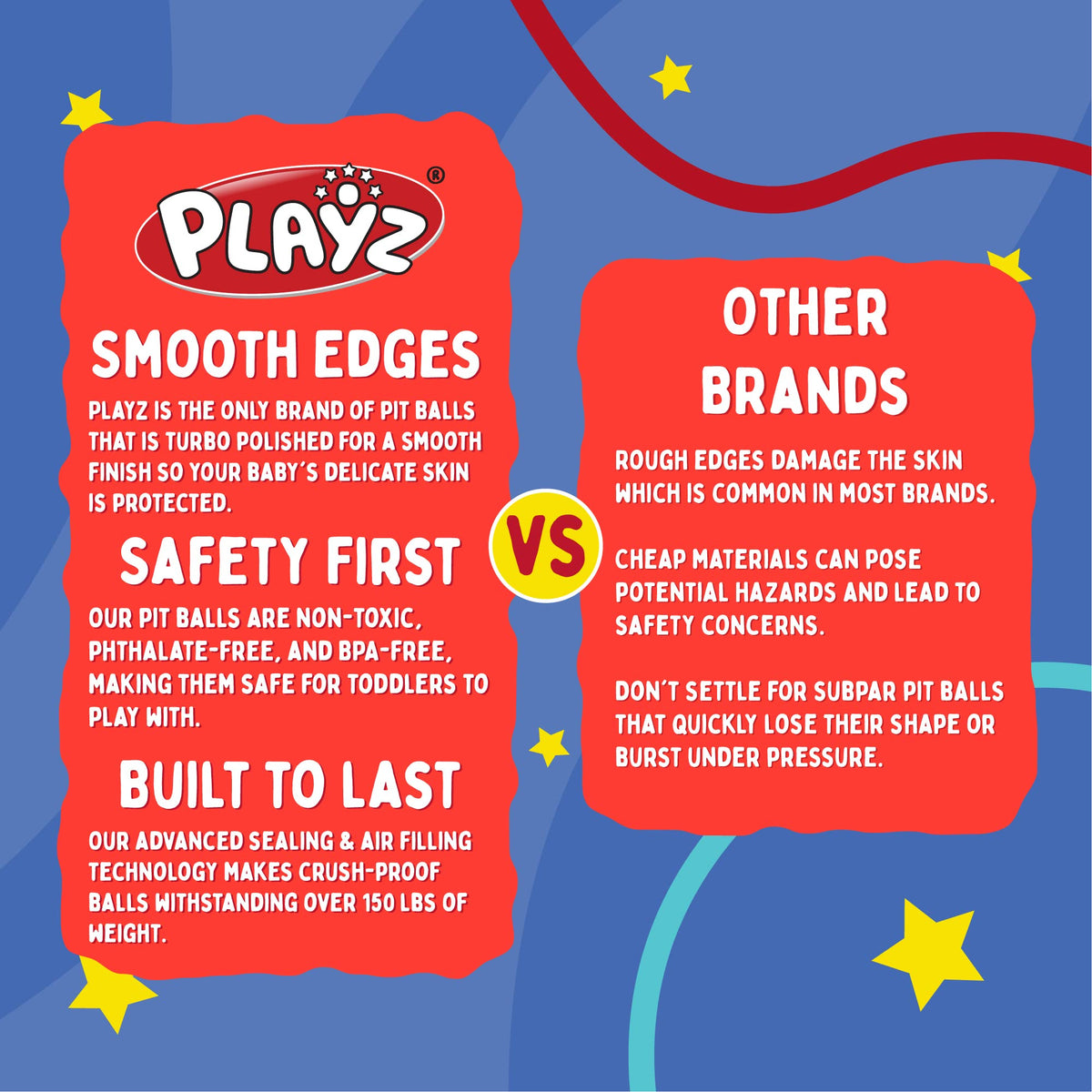 Playz 200-Count Soft Plastic Mini Ball Pit Balls – 8 Colors, Crush-Proof, Non-Toxic & BPA Free