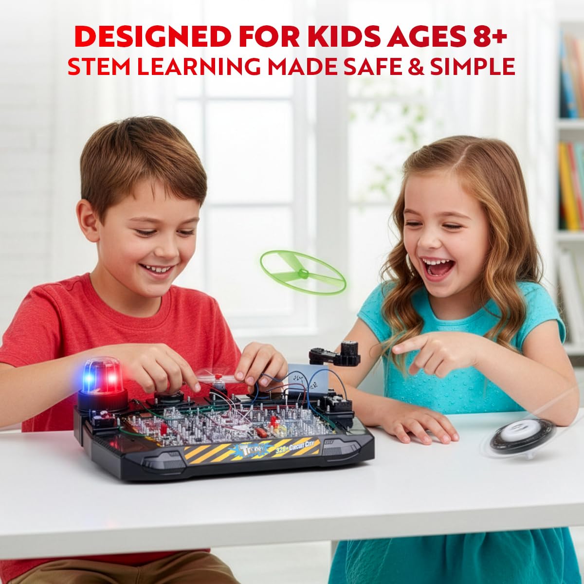 Playz Advanced Electrical Circuit Board Engineering Kit – 328+ STEM Projects for Ages 8-13