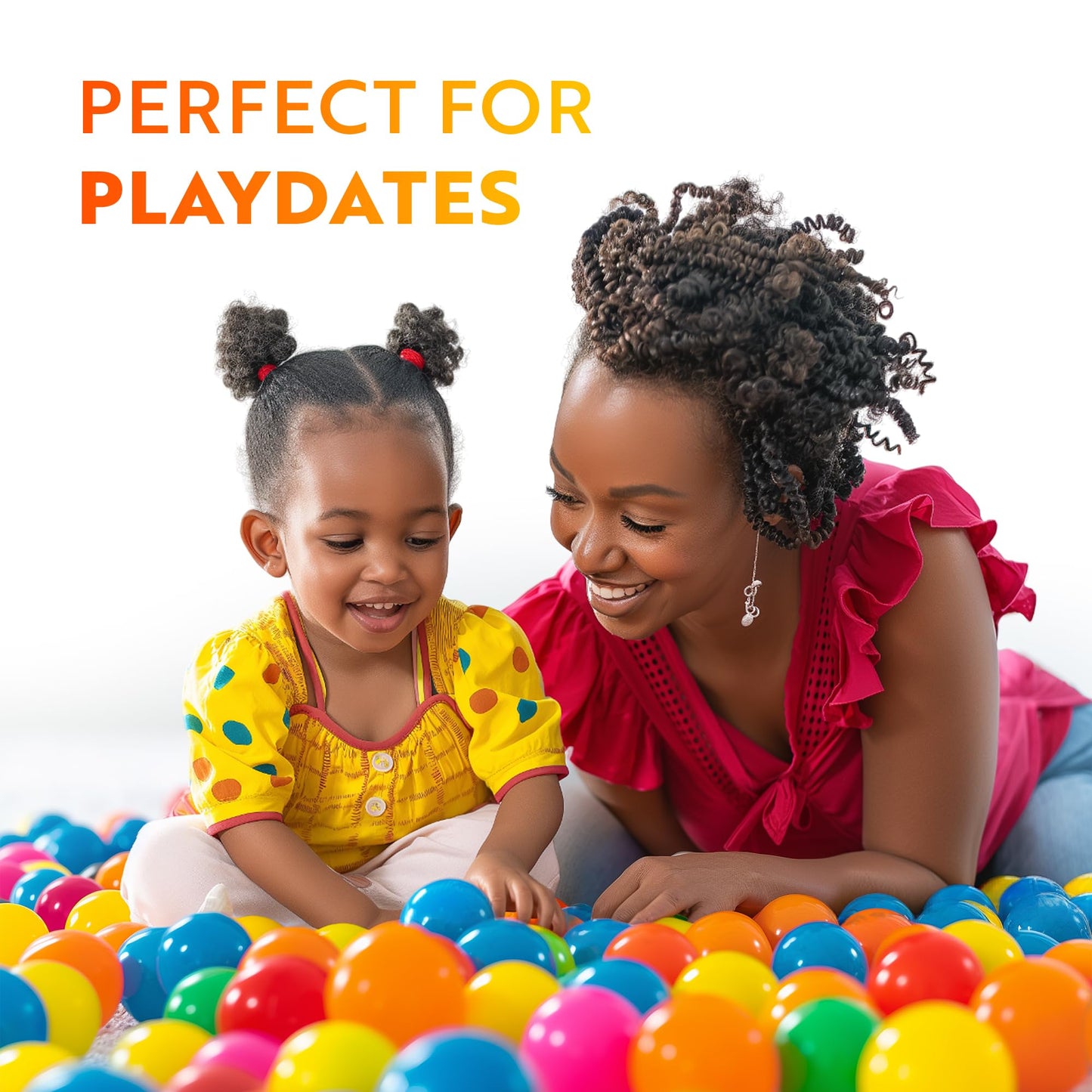 Playz Soft Plastic Mini Ball Pit Balls – 500 Count, 8 Colors, Crush-Proof, Non-Toxic, BPA & Phthalate Free