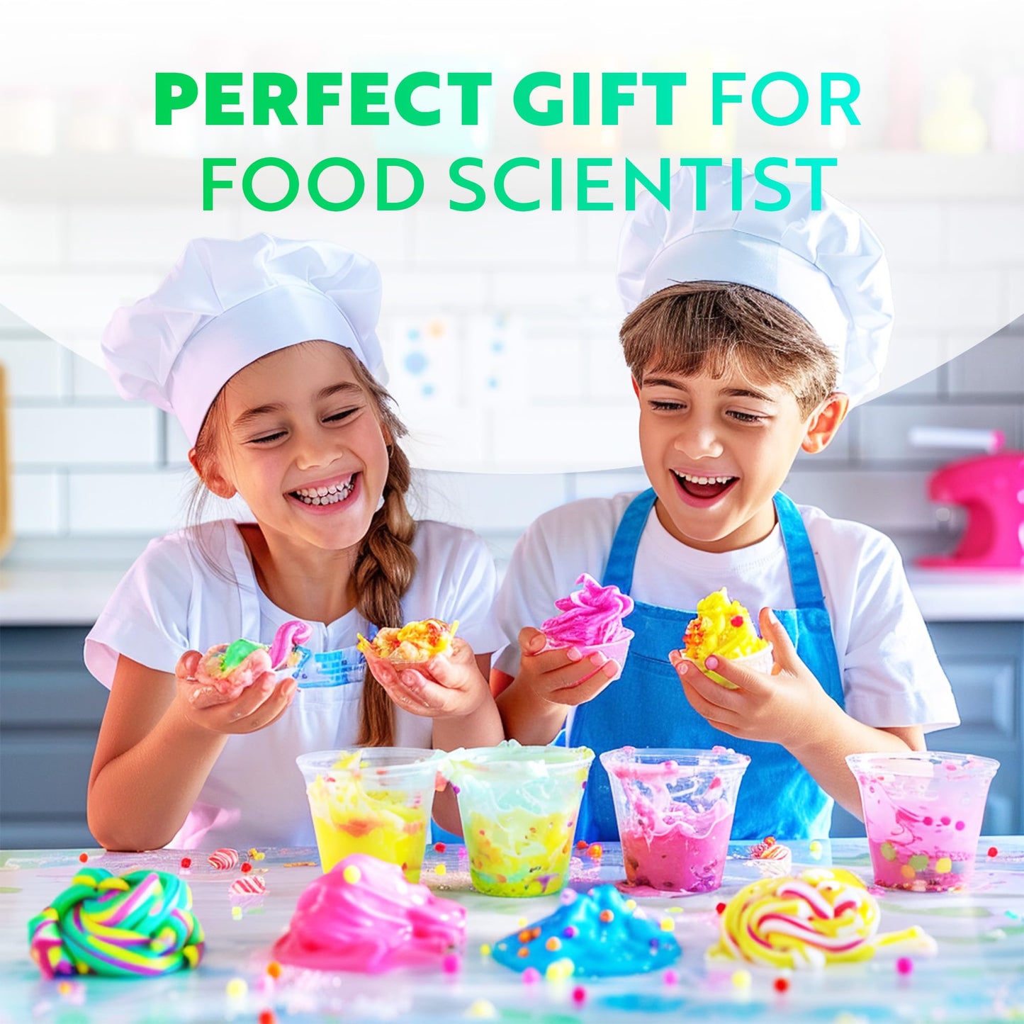 Playz Edible Slime Candy Making Science Kit for Kids Ages 8-12 — 25 Experiments