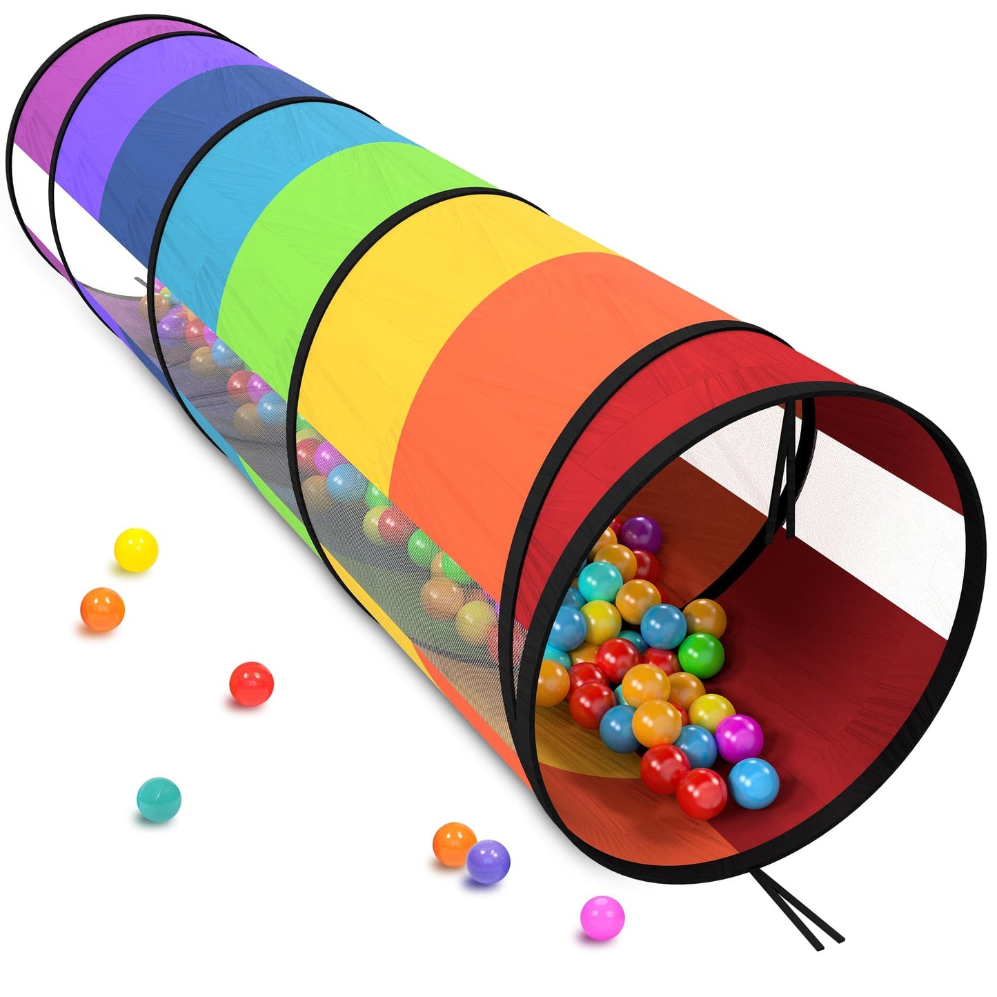 Playz Extra-Large Play Tunnel for Toddlers 1-3 | Pop-Up Crawl Tube for Indoor & Outdoor Fun