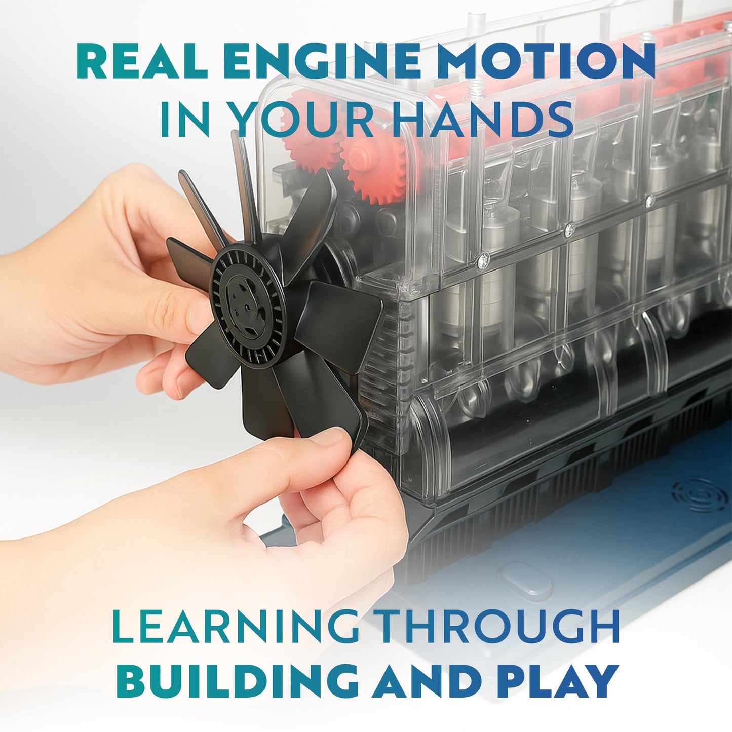 Playz Inline 6 Engine Model Kit – Build Your Own Working Inline 6 Engine