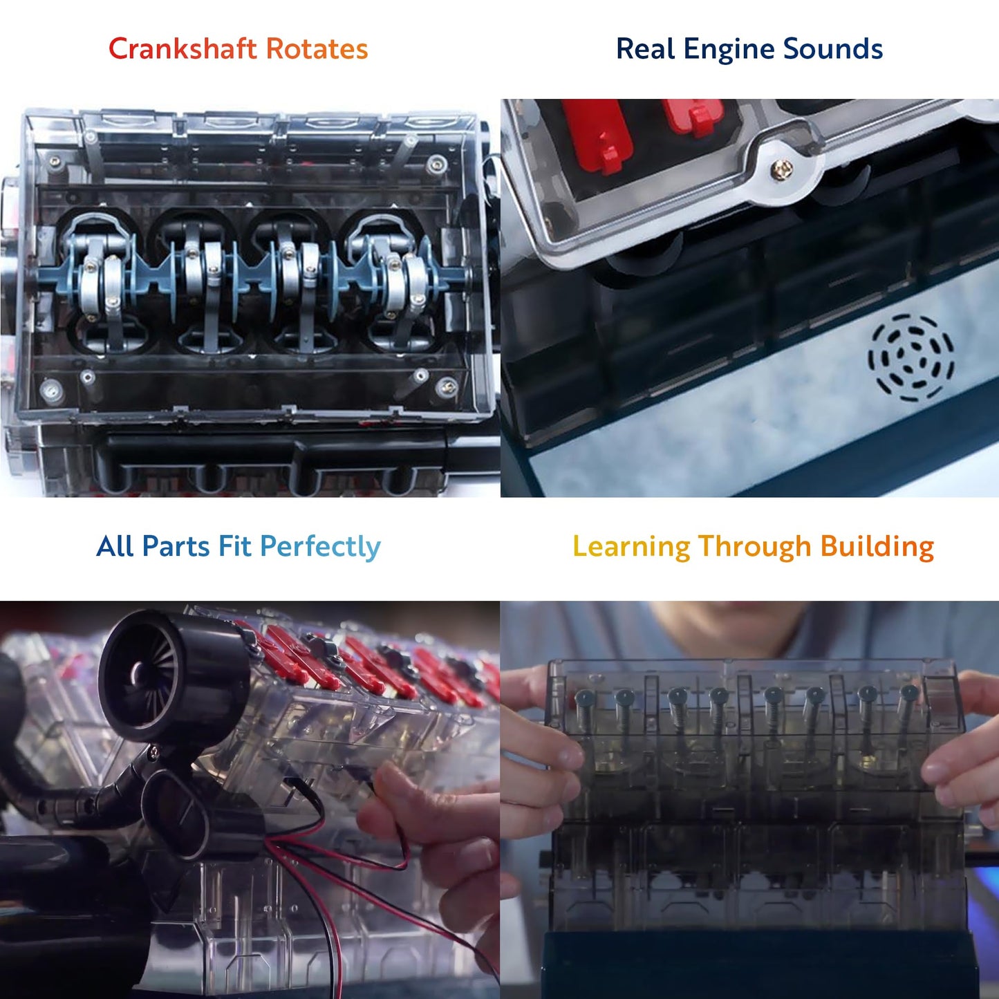 Playz V8 Combustion Engine Model Kit That Runs | Build a Working Mini V8 Engine