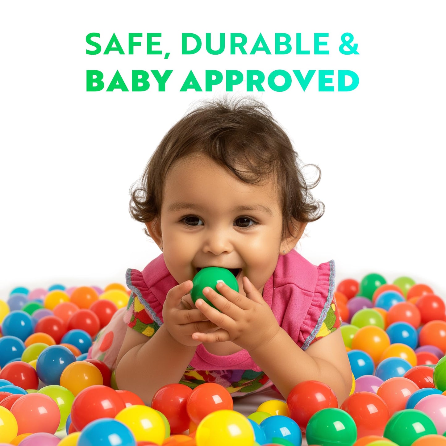 Playz Soft Plastic Mini Ball Pit Balls – 500 Count, 8 Colors, Crush-Proof, Non-Toxic, BPA & Phthalate Free
