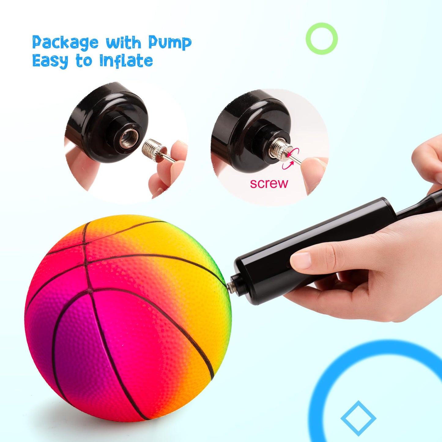 PlayZap 7-Piece Soft Ball Set for Toddlers & Kids - 5-Inch Balls for Indoor & Outdoor Play